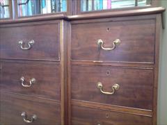 George III mahogany and glazed antique breakfront secretaire bookcase4.jpg
